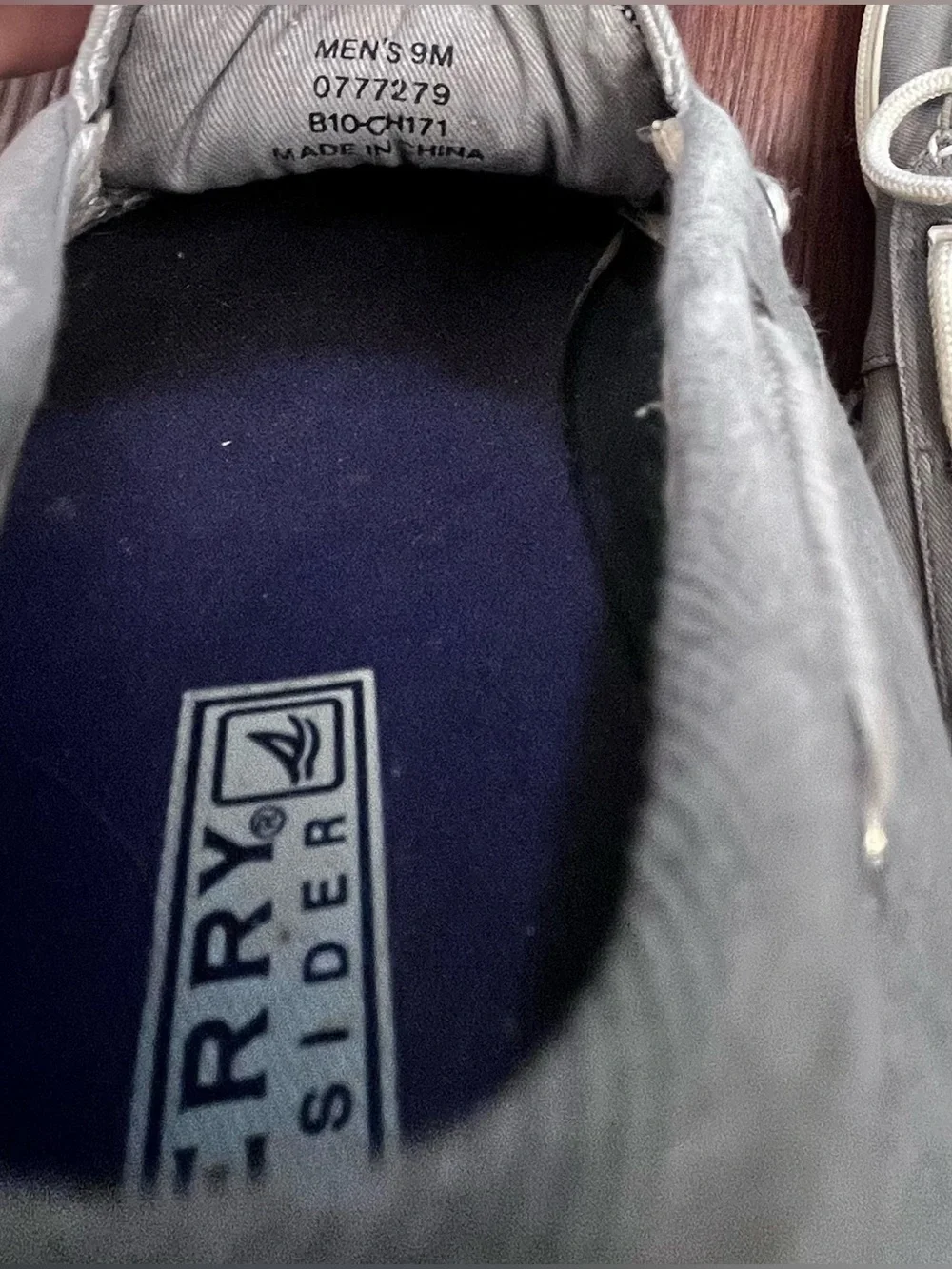 Sperry Men's Halyard 2-Eye Saltwashed Grey Size 9